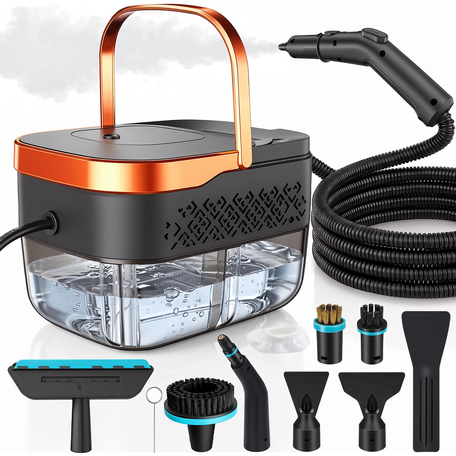 2500W Handheld Steam Cleaner for Home,3-Level Adjustable Handle,1.6L Tank