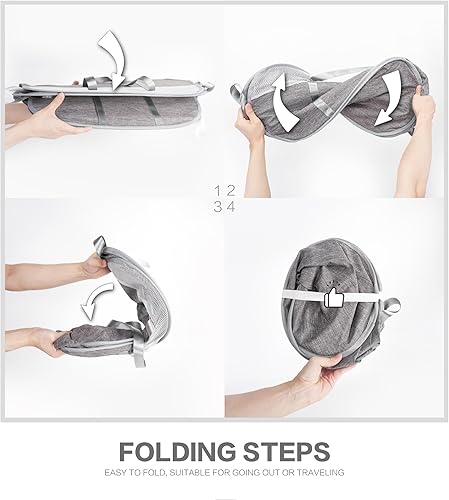 Miniatura 5 de Cesta de lavandería emergente (64L75L100L)  Material de malla gruesa de alta resistencia, cesta grande para la ropa sucia con espacio separado