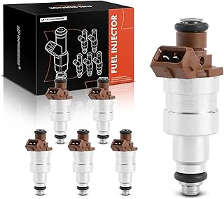 A-Premium 1 Hole Fuel Injectors Set of 6 Compatible with Jeep Wrangler 1991-1993, Cherokee 1991-1993, Comanche 1991-1992, 4.0L, Gas, Replace# 33007127