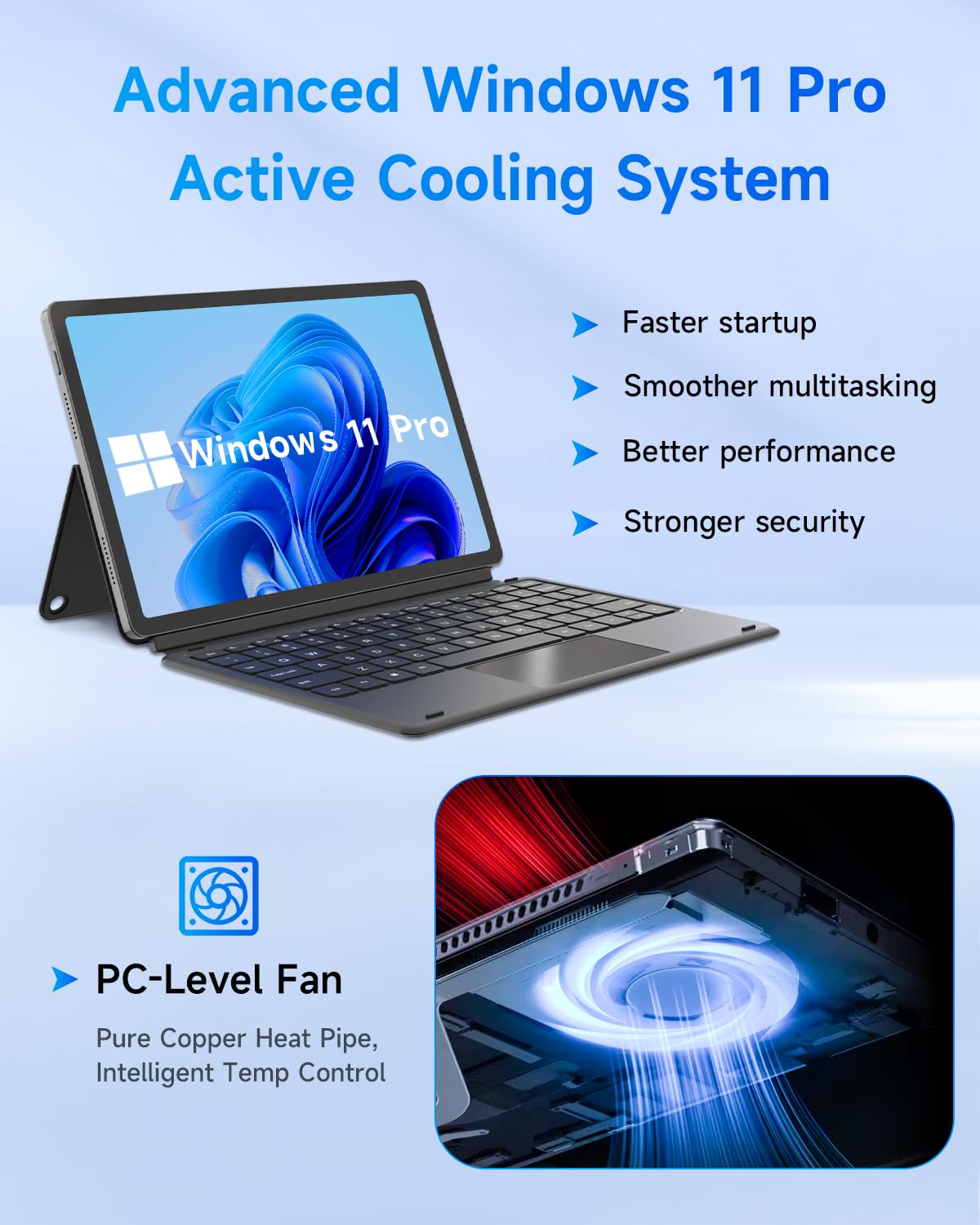 BNCF PC Portable 2-en-1 11 Pouces, Écran Tactile Win 11 Compatible avec Twin Lake N150, 12 Go de RAM 256 Go SSD, Tablet IPS FHD 1920x1200 USB-C/HDMI WiFi 6 avec Clavier Magnétique et Kickstand