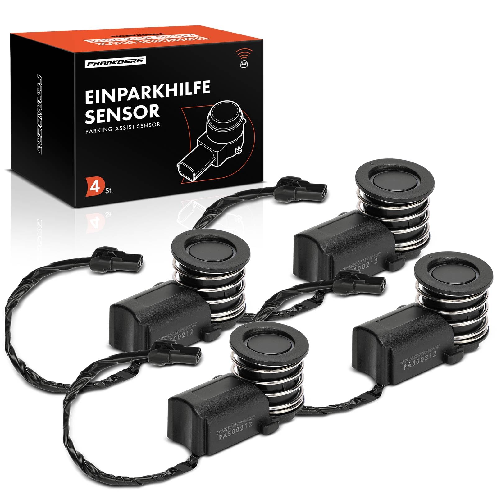 Frankberg 4 sensori di parcheggio anteriori e posteriori 10CA0212A | Compatibile con: Yaris Verso P2, C.o.r.o.l.l.a Compact E11, C.o.r.o.l.l.a NDE12 ZDE12 ZZE12, A.v.e.n.s.i.s T22