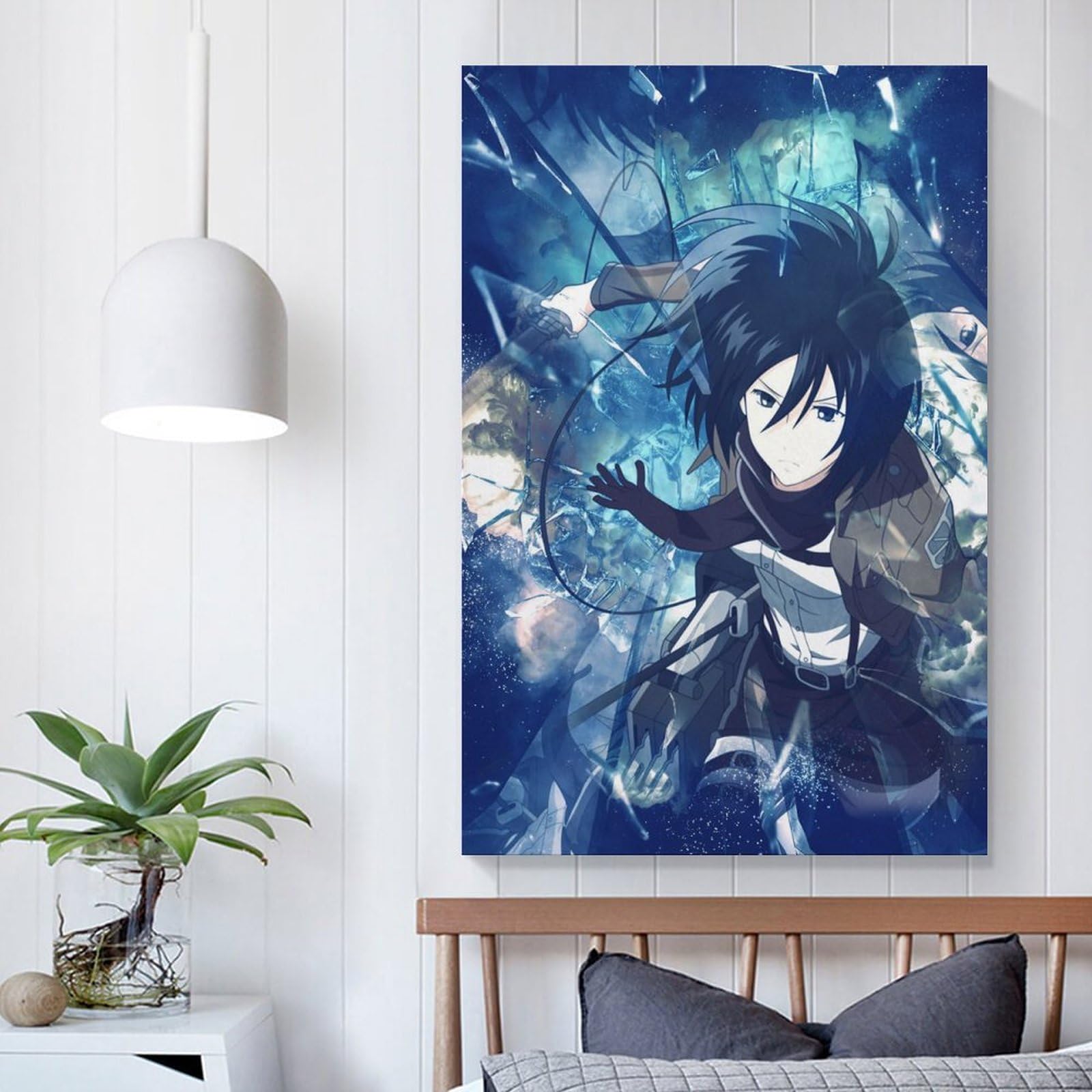 Amazon.co.jp: 進撃の巨人 ミカサ アニメポスター 3 キャンバスアート