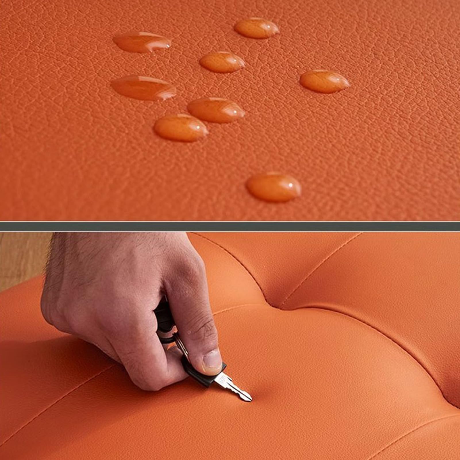 Banco otomano de Cuero con almacenaje - Baúl Acolchado para Entrada y al pie de la Cama con Cerradura, Elegante Organizador para Sala de Estar y baño, Mueble versátil para la decoración del