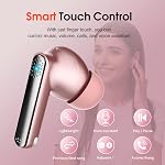Ecouteurs sans fil, 2026 Bluetooth 5.3 Casques sans fil avec HiFi Stéréo et ENC Le bruit annule Mic, 48H dans les écouteurs d'oreille LED Affichage numérique, IPX7 Bouds d'oreilles, Contrôle de toucher, Android iOS, Rose