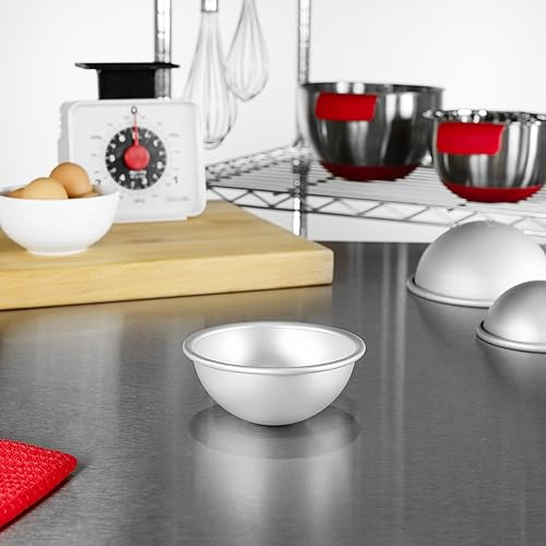 Miniatura 3 de Fat Daddio's PHA-35PK Molde Hemisférico de Aluminio Anodizado, 3.5 x 1.75 Pulgadas, Juego de 4