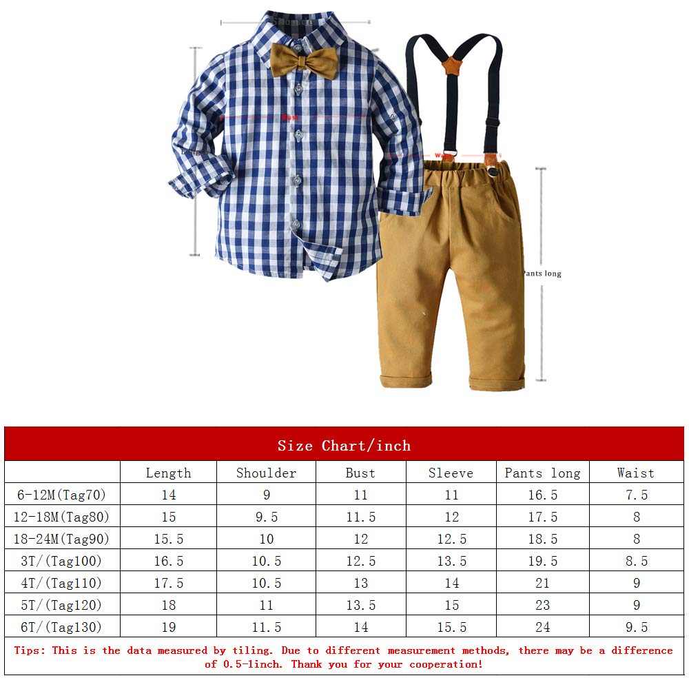 Conjunto de ropa para caballero y bebé, corbatines, camisas + tirantes y pantalones