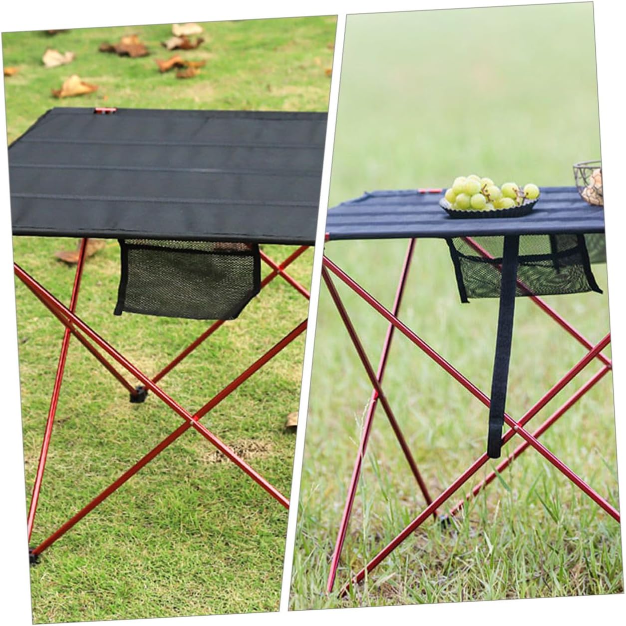 Folding Picnic Table Portable Lightweight Aluminum Alloy Small Camping Table with Carry Handle for Outdoor Beach Picnic and Hiking