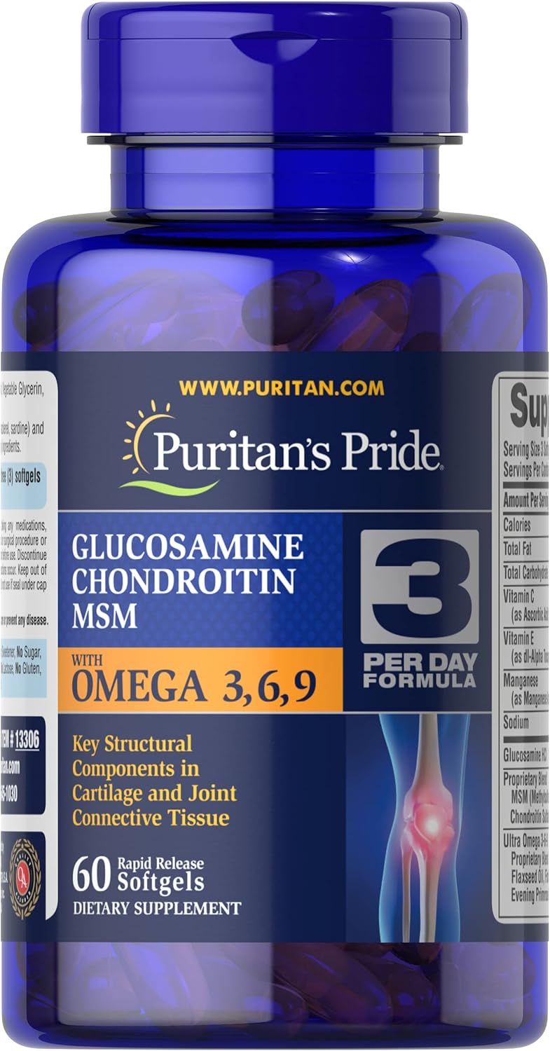 Glucosamine, Chondroïtine, et MSM avec Oméga 369 Joint Soother