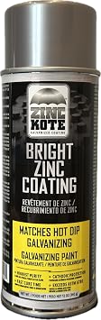ZincKote Bright Zinc Coating | Shiny Cold Galvanizing Spray | Matches Hot Dip Galvanizing | 12 Ounces | Pack of 1