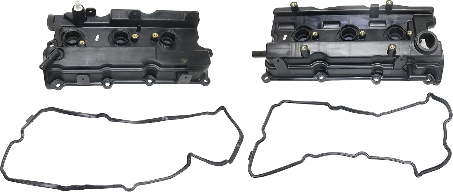 Garage-Pro 2-PC Front & Rear Engine Valve Cover & Valve Cover Gaskets Replacement for Nissan Altima 2002-2006 3.5L Engines Replaces # 264984, 132647Y000, 132648J102, 264985, 132647Y010, 132648J113
