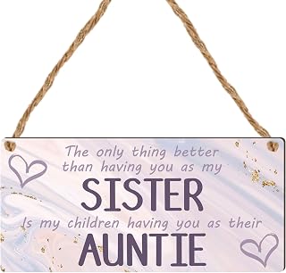 Pixie's Gifts Auntie Special Sister Aunt Auntie Wood Plaque - Sentimental Gift for Sisters and Great Aunties - Heartfelt Message - Handcrafted in the UK (THE ONLY THING BETTER)