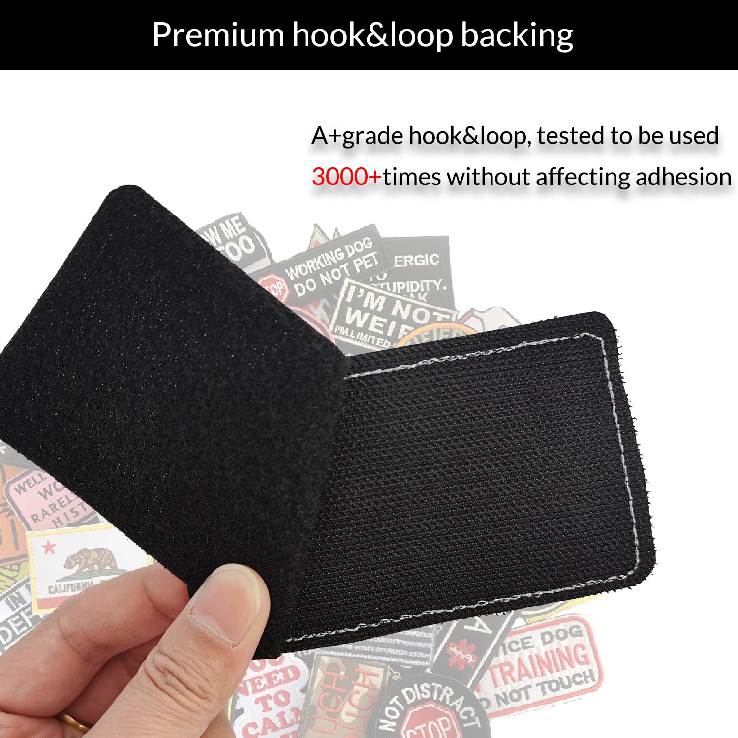 Harsgs 20 Pieces Random Tactical Morale Patch Bundle, Full Embroidery Loop and Hook Patches Set for Caps, Bags, Backpacks, Vest, Military Uniforms,Tactical Gears Etc