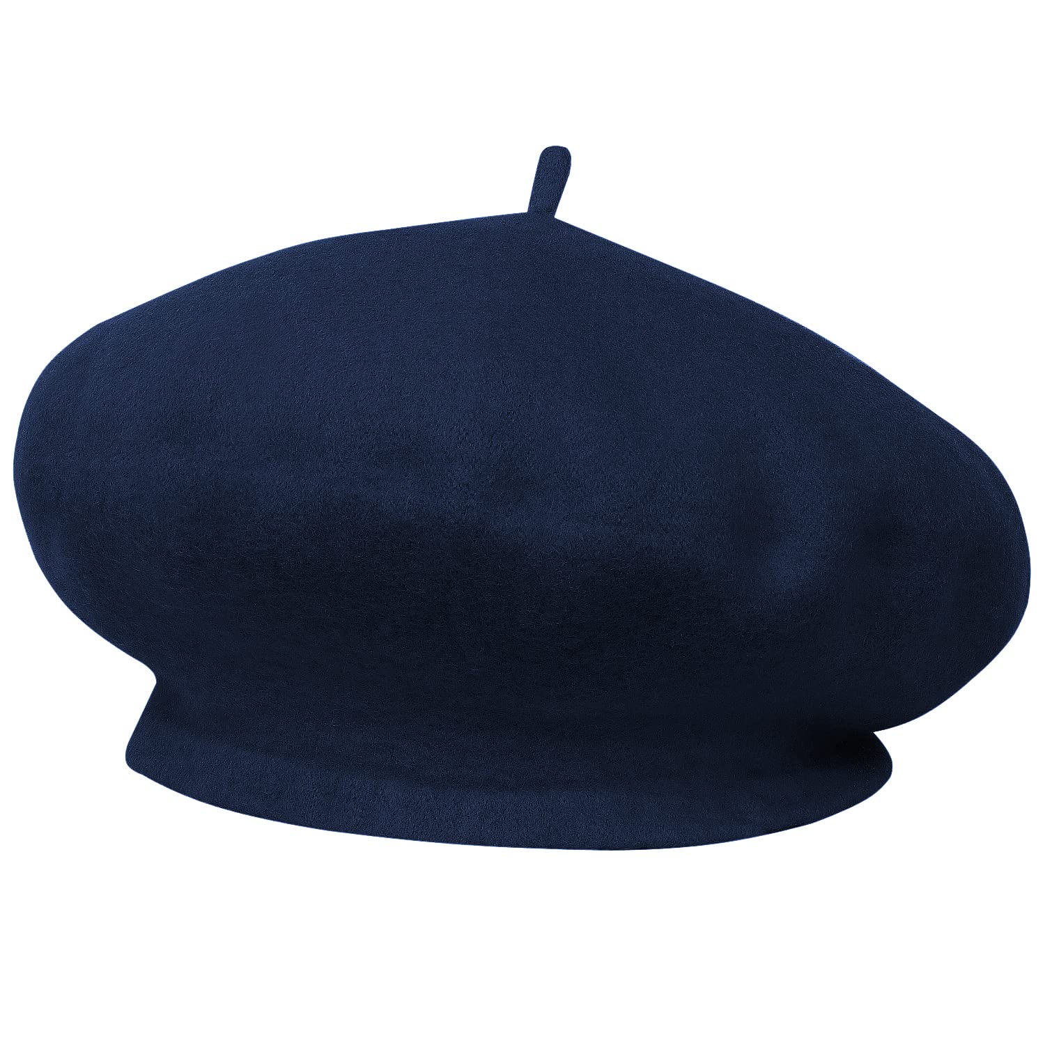 Trixes Women's Blue French Beret Hat - Fancy Dress Theme Hat – One Size - Beret Newsboy French Cap Wool Classic Autumn Spring Winter - Vintage Solid Colour