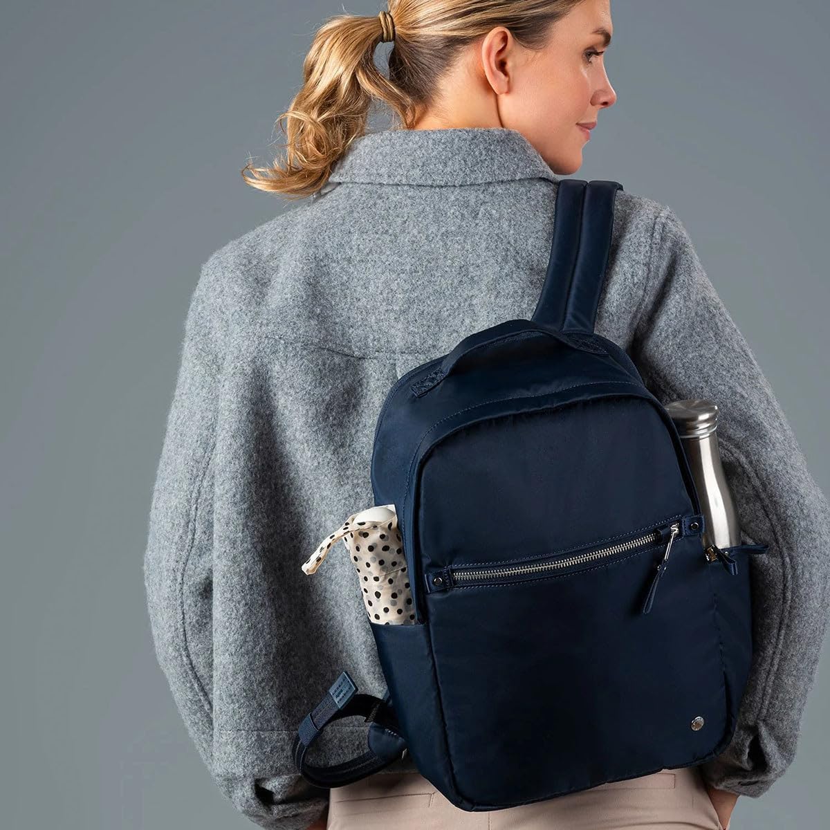Pacsafe W 10L Anti Theft Backpack, Navy - Image 3