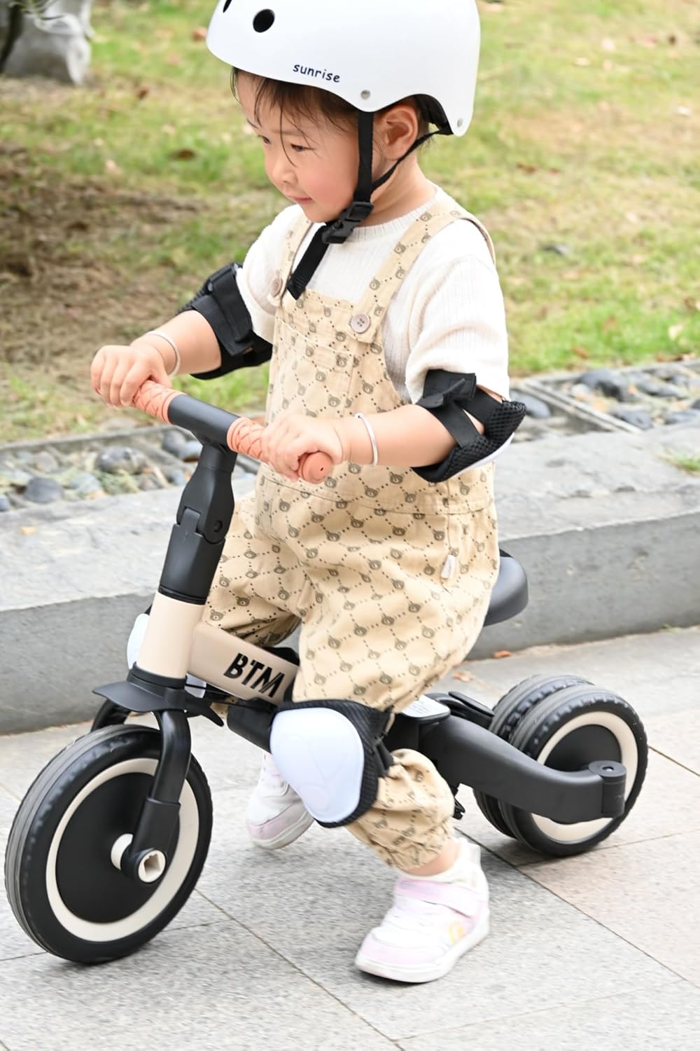 BTM Tricycle, Children, 5-Way Balance Bike, Foot Bike, Baby Stroller, Push Rod, BTM for Kids, 3 Wheels, Outings, Walks, Pedals, Safety Belt Included, Control Bar, Bicycle, for 1 Years, 2 Years, 3