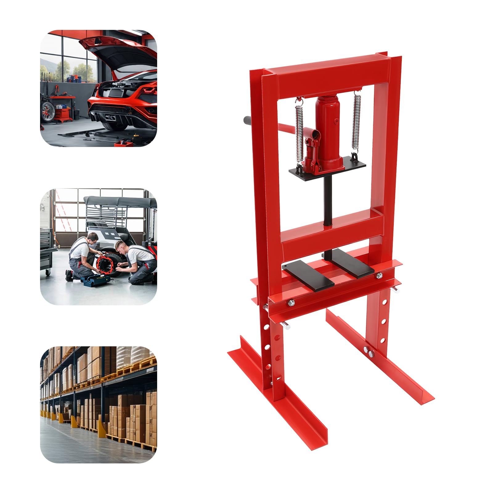Pressa idraulica da officina pressa idraulica garage officina telaio in acciaio al carbonio costruzione massima pressione sei tonnellate cuscinetto pressatura quattro livelli regolazione in altezza