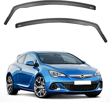 Ispeed Wind Deflectors For Vauxhall Astra J mk6 GTC 2010-2018 3 Door Hatchback 2pc Set - Keep Your Car Ventilated in Rain - Reduce Wind Turbulence - Tinted In-Channel Type