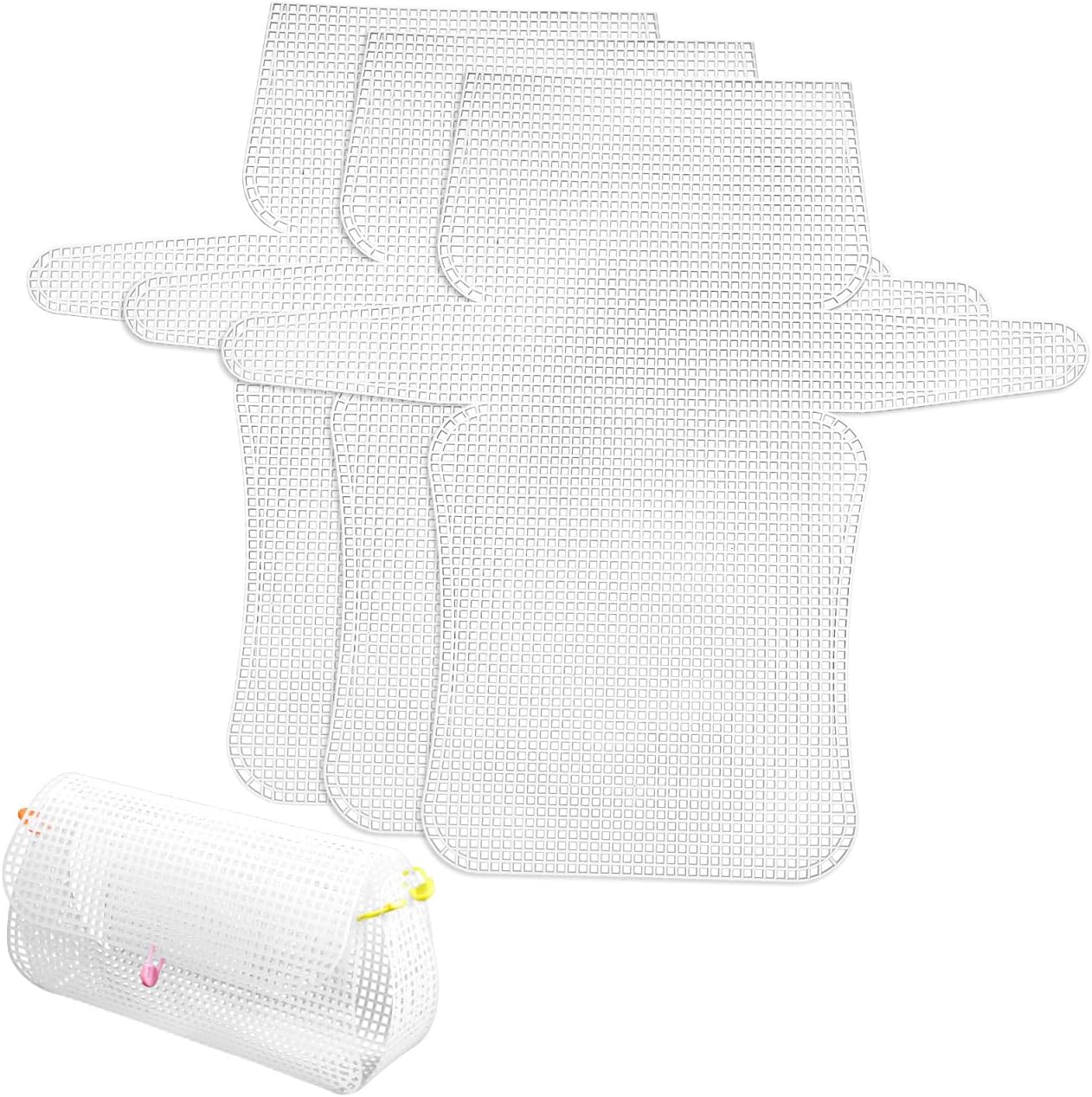 VILLCASE 4Pcs Plastic Mesh Canvas Sheets 13.97X13.18 Inch for Embroidery Sewing Crafting Plastic Canvas Purse Making Supplies