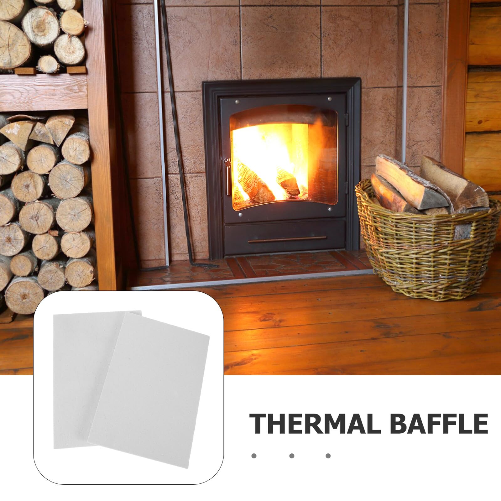 2 Pièces Panneau Isolant Thermique en Fibre Céramique 10 Mm 30 X 20 Cm, Résistant aux Hautes Températures, pour Poêles à Bois, Fours et Cheminées, Coussin D’isolation Thermique,