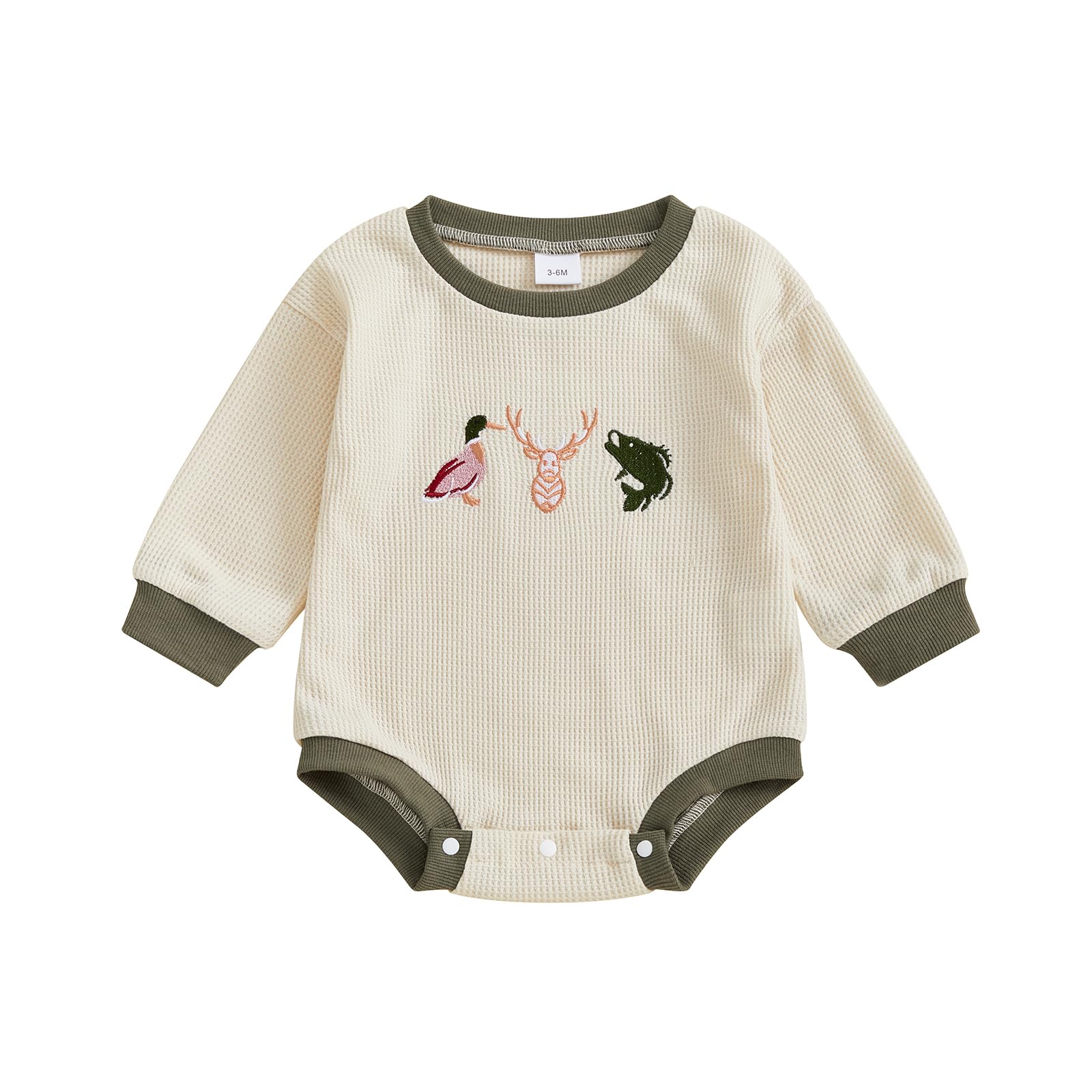 Duck Baby Clothes Reindeer Embroidery Romper