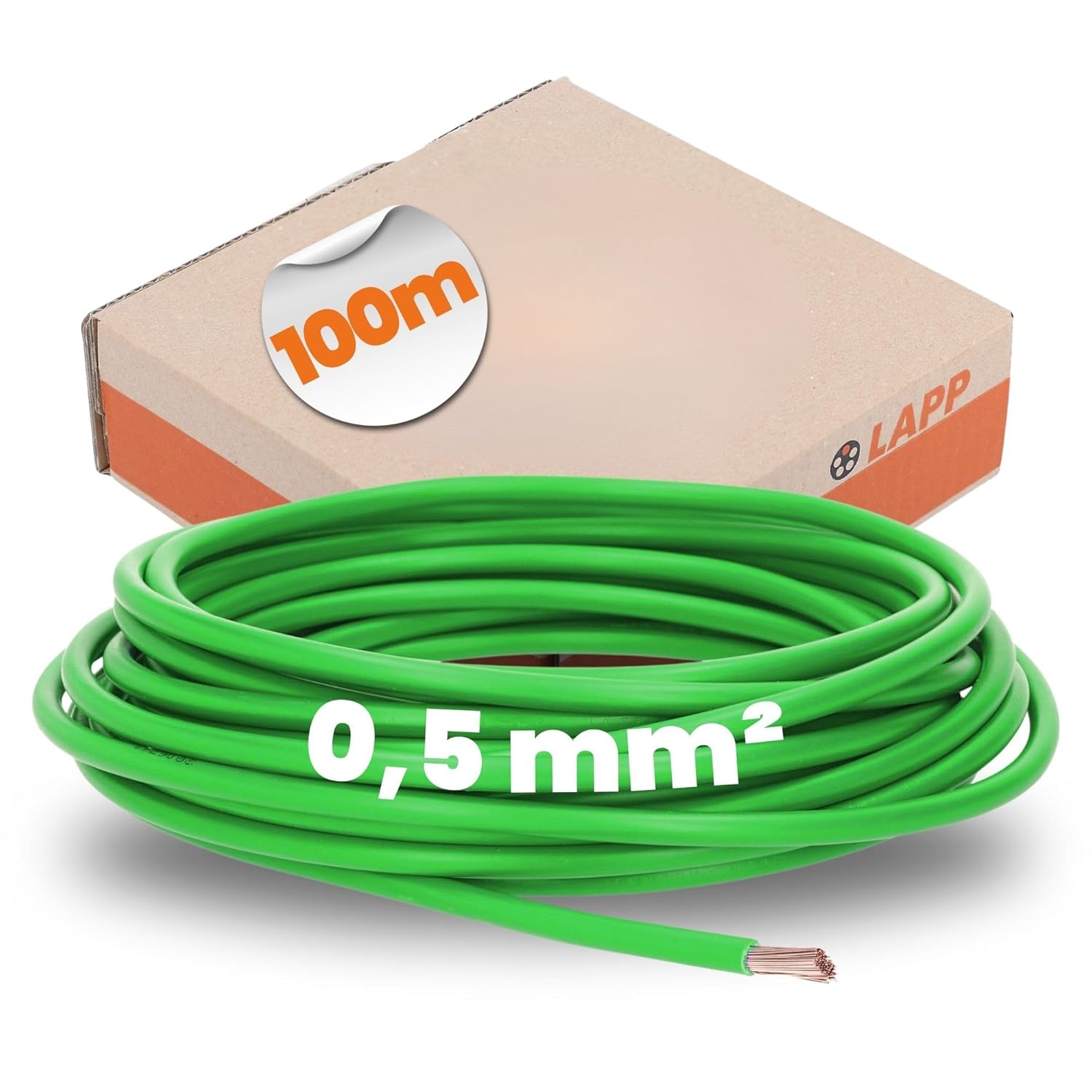 Lapp Wiring Wire H05V-K 4510121 1 x 0.50 mm² Green 100 m