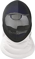 LEONARK CE 350N Fencing Epee Mask - HEMA Helmet with 9-Mesh Steel Shell, Puncture-Resistant Bib & Adjustable Fit