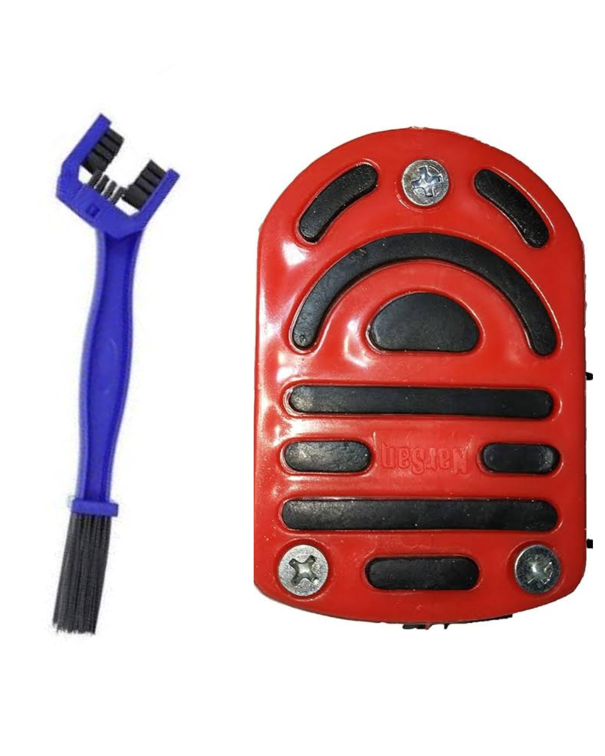 Sam combo of bike brake paddle cover/Brake pad Cover With Chain Cleaning Brush Color as per stock-image-19