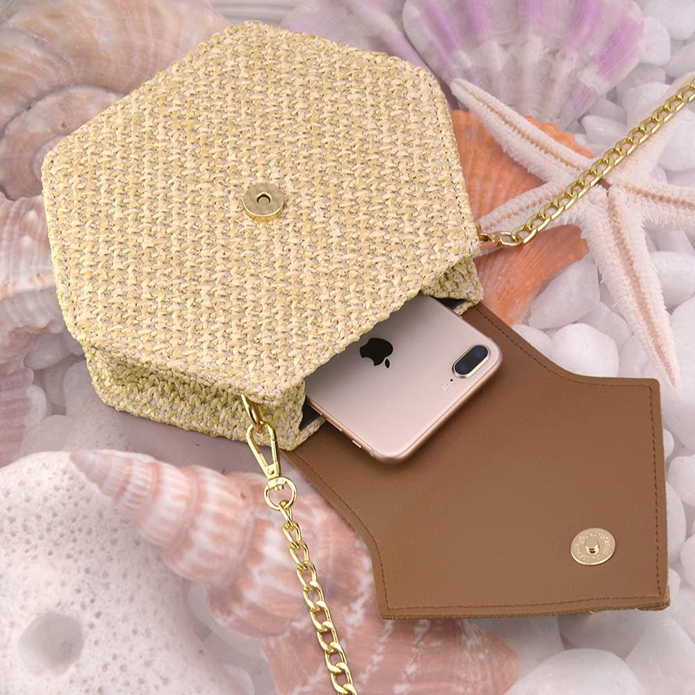 Women's Crossbody Bag Cute Straw Shoulder Bag - Image 2