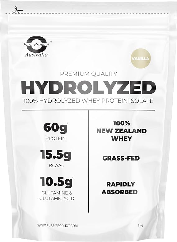 Pure Product Hydrolyzed Whey Isolate Powder Vanilla 1 kg