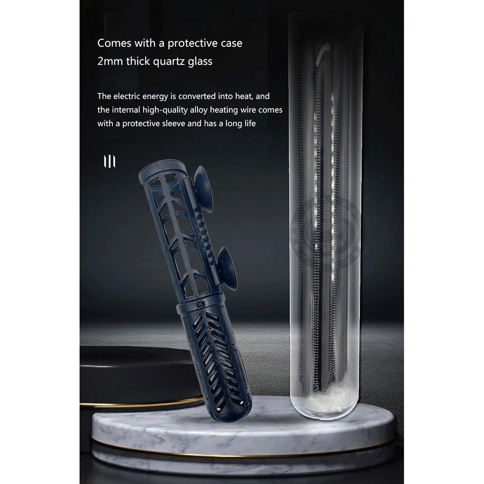 Temperatura Constante A Prueba De Explosiones Acuario Calefacción Rod con Funda Protectora Antideslizante,300W