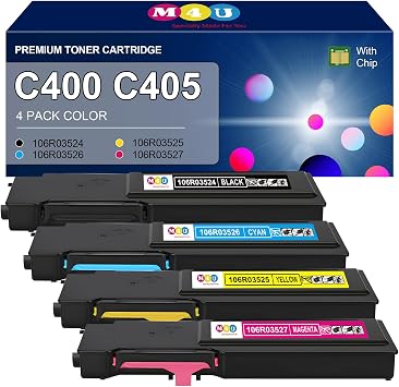 C400/C405 Extra High-Yield Toner Cartridge 4 Pack106R03524 106R03525 106R03526 106R03527 Compatible for Xerox Versalink C400 C405 C400D C405N C400DN C405DNBlack, Cyan, Magenta, Yellow
