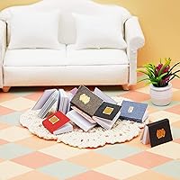 Vista 4 de Sumind 12 piezas a escala 1:12 en miniatura para casa de muñecas, mini libro, miniaturas surtidas, casa de muñecas, libros pequeños, accesorios