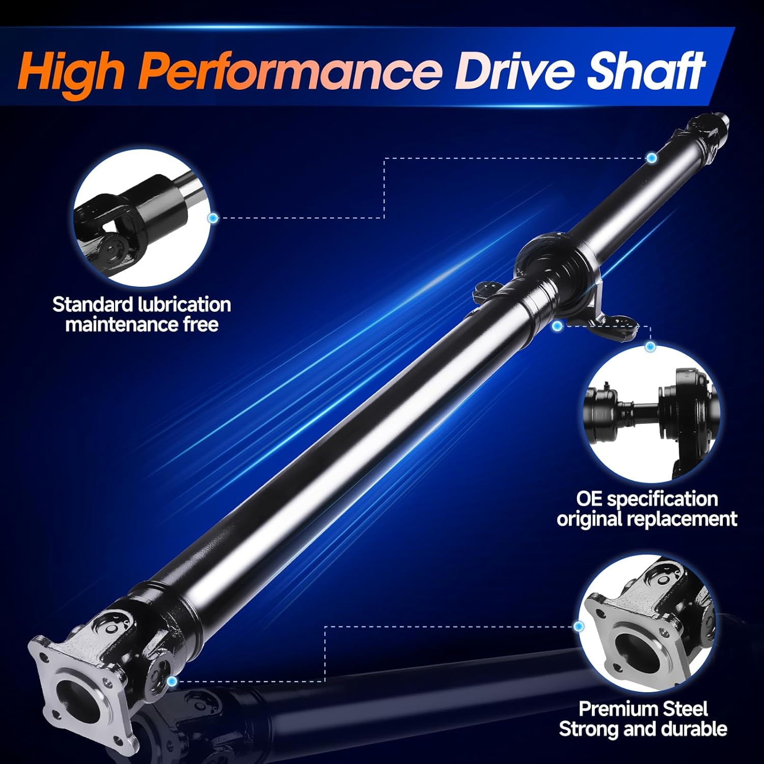 936-955 Rear Drive Shaft Prop Shaft Driveshaft Assembly Fit for Subaru Legacy 2005-2009 H4 2.5L, Manual Trans & 5 Speed Trans, Replace# 27111AG04A