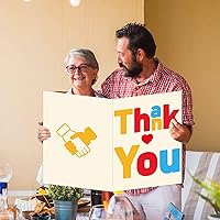 Vista 7 de Tarjeta de felicitación de agradecimiento jumbo con sobre, tarjetas de agradecimiento gigantes, gran tarjeta de felicitación de agradecimiento