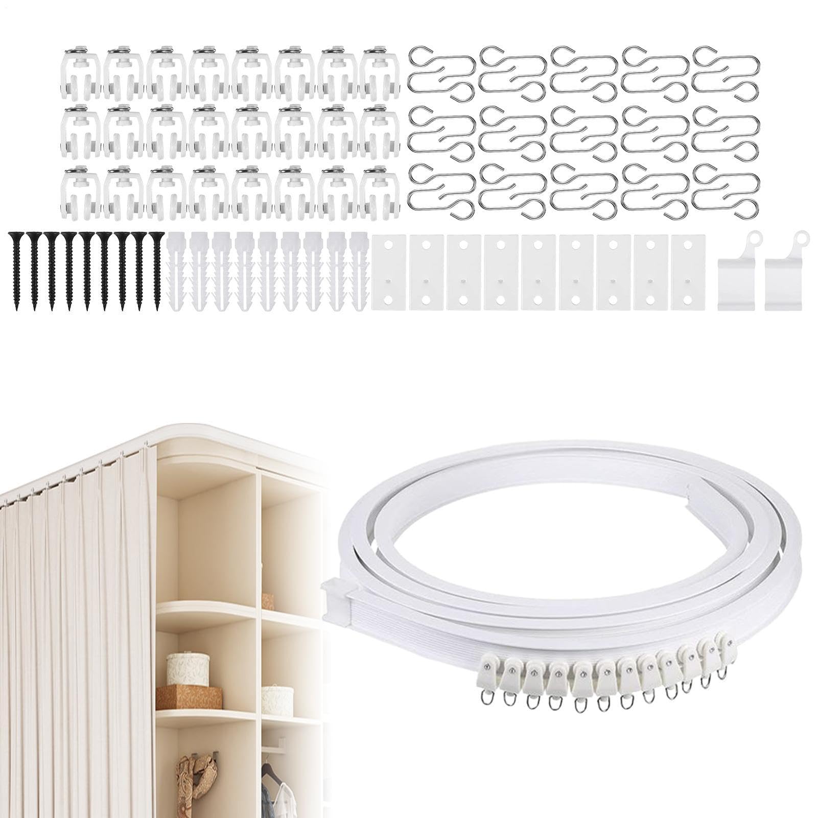 Rail de plafond pour rideaux pliable pour stopper le vis-à-vis