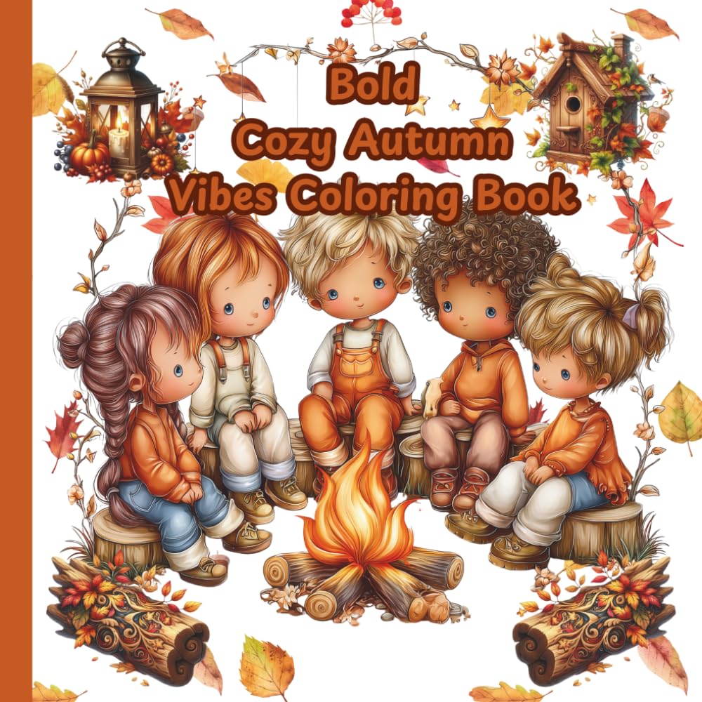 Bold Cozy Autumn Vibes Coloring Book (Autumn and Fall Coloring Books)