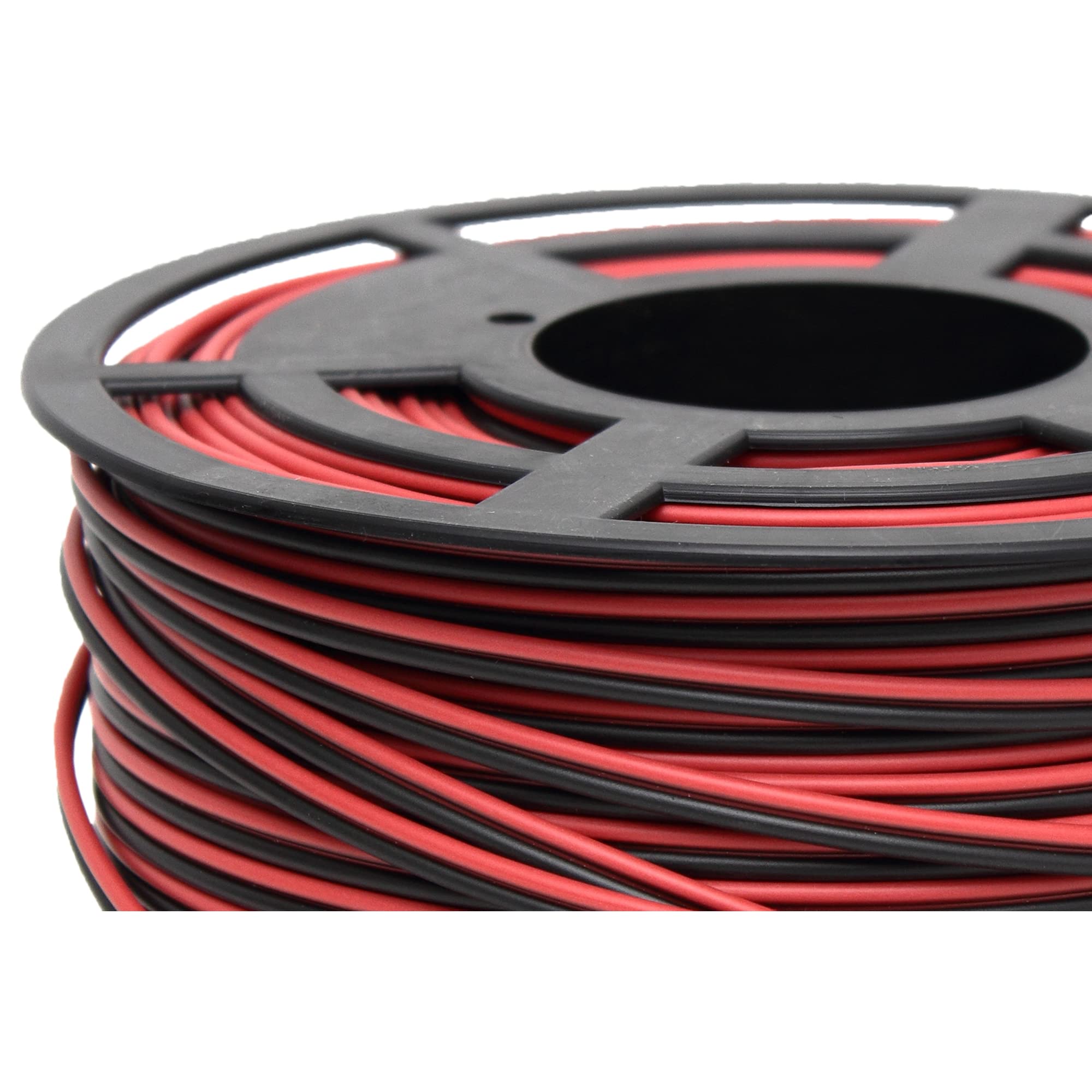 Rollo Cable Eléctrico de 100 m | Paralelo | Sección 2 x 1,5 mm2 | Color negro y rojo