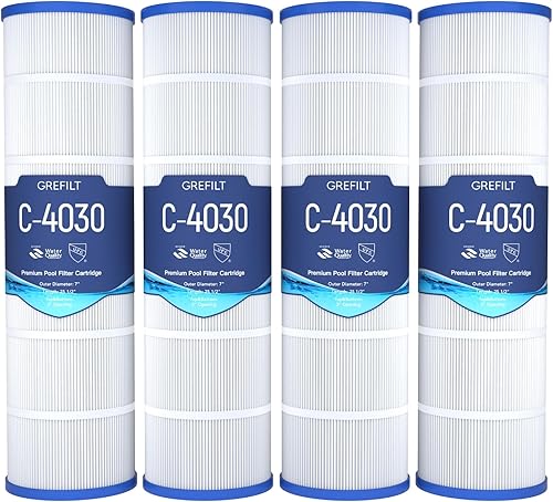 Paquete de 4 cartuchos de filtro de piscina C4030, compatibles con Hayward SwimClear C4030, C4025, C4020, sustituye a Pleatco PA106, Hayward