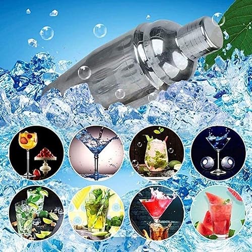 Miniatura 5 de TOEWOE Juego de coctelera de acero inoxidable de 12 piezas con soporte, herramientas profesionales para mezclar bebidas, hogar, bar, fiesta