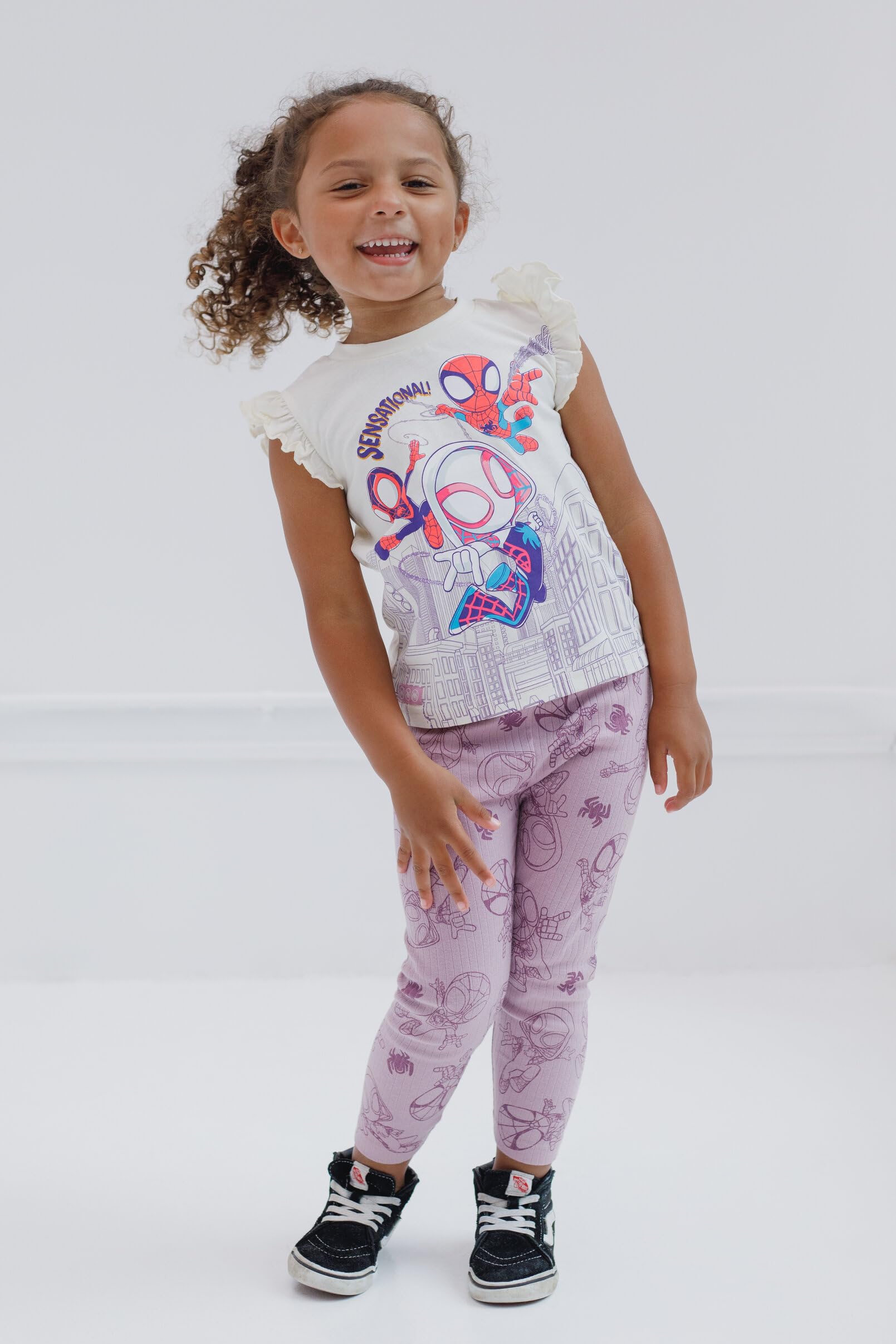 Marvel Spidey and His Amazing Friends - Conjunto de camiseta y leggings para niñas pequeñas a niños grandes (2T - 10-12)