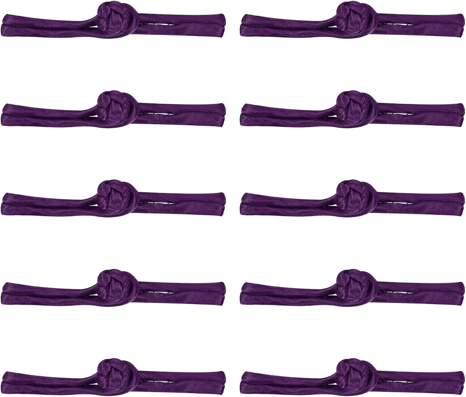 MECCANIXITY 10 Pairs Chinese Knots Frog Buttons Closure Deep Purple Sewing Buttons Fasteners for DIY Sewing Coats Cloak Sweater Bridal Costume Outfit,3.54x0.47 Inch