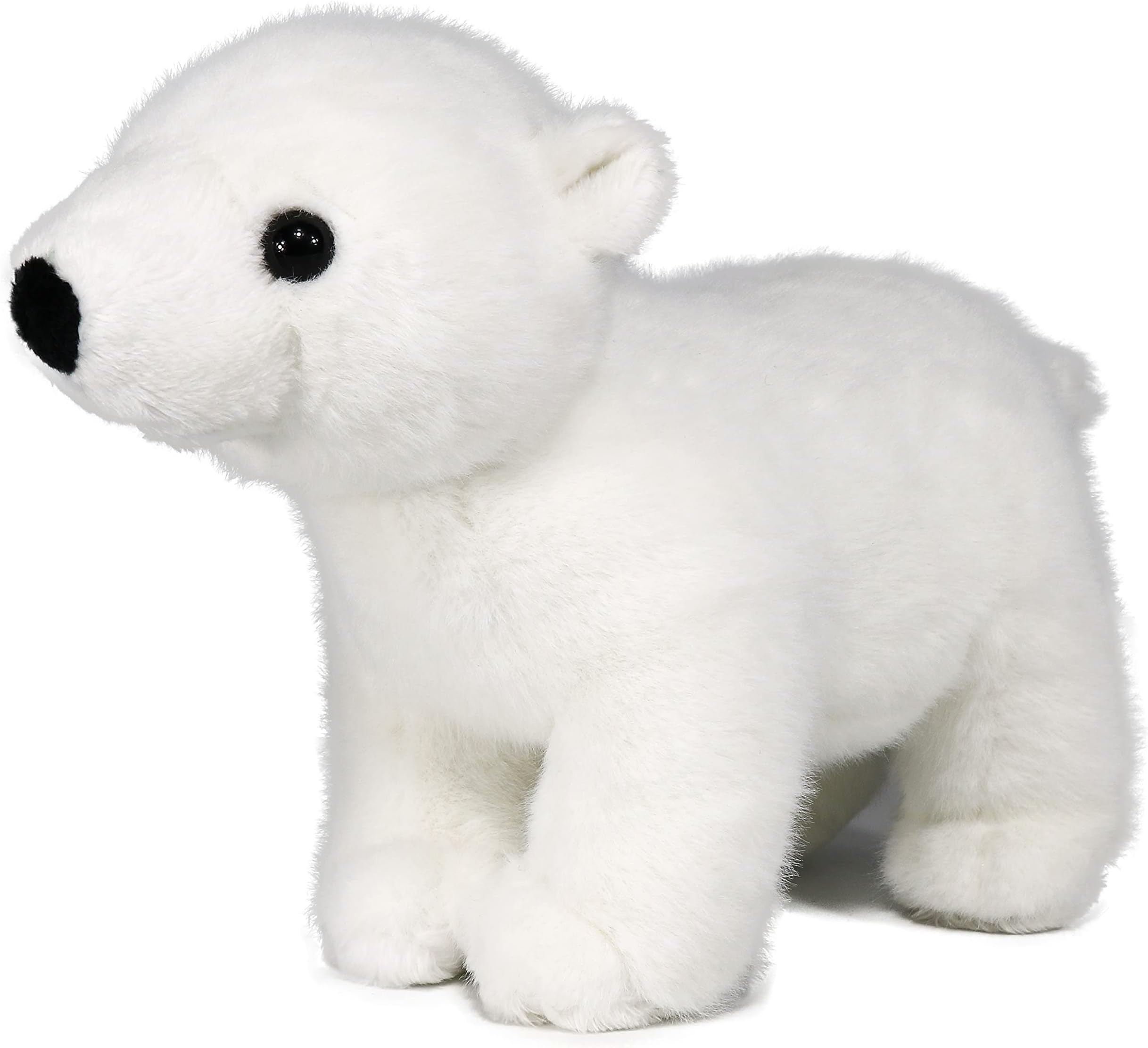Lifelike Baby Polar Bear Stuffed Animal - Plush Toy - 9 Inches Length