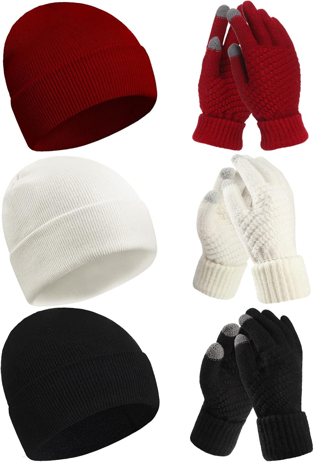 SATINIOR 6 Pieces Women Knit Beanie Hats