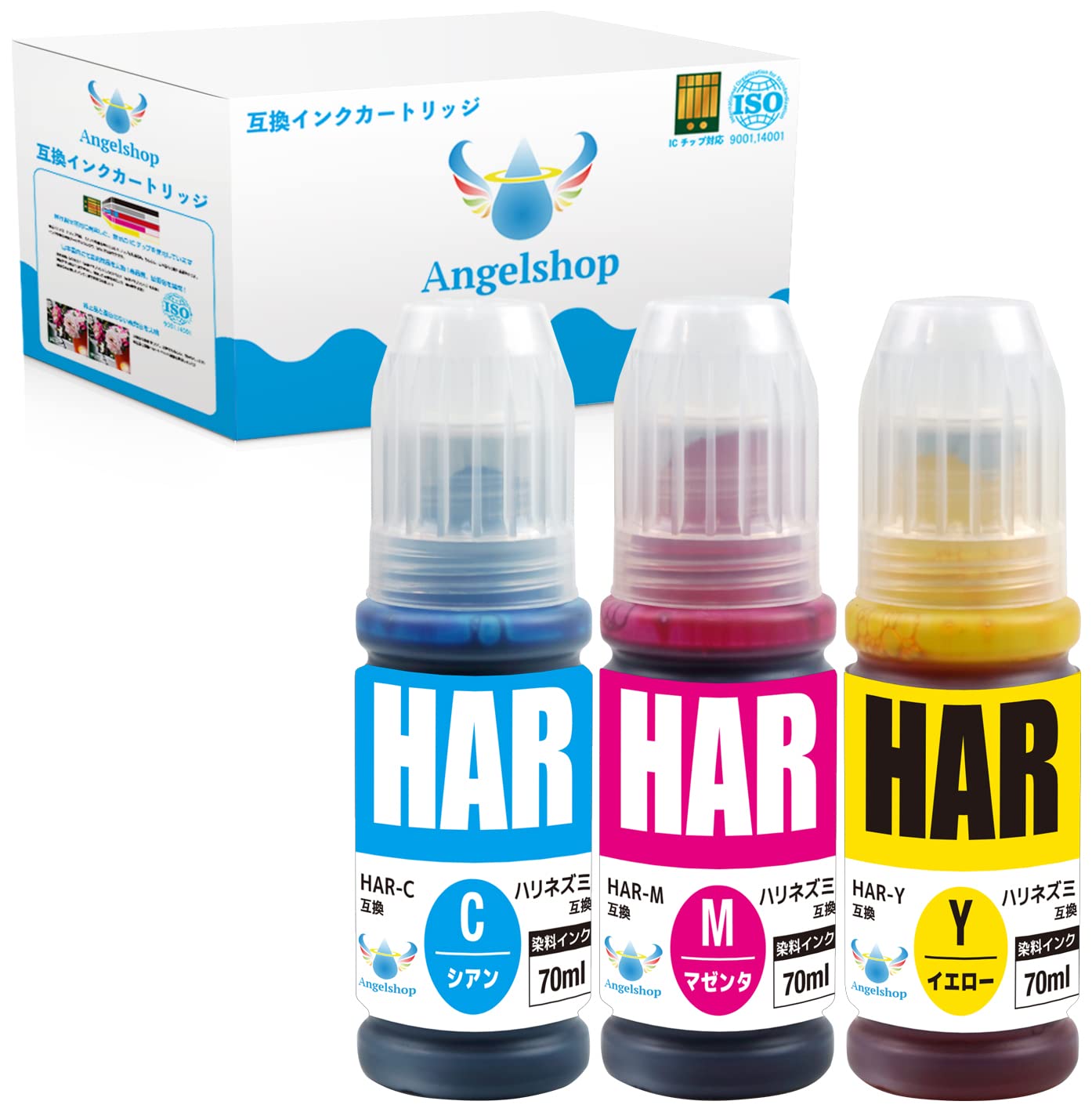 Amazon.co.jp: 【Angelshop】 HAR-(C/M/Y) 3色セット エプソン用 互換
