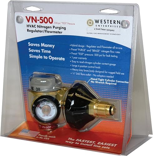 Miniatura 2 de Western Enterprises VN-250 Regulador de purga de nitrógeno con presión de prueba de 250 PSI