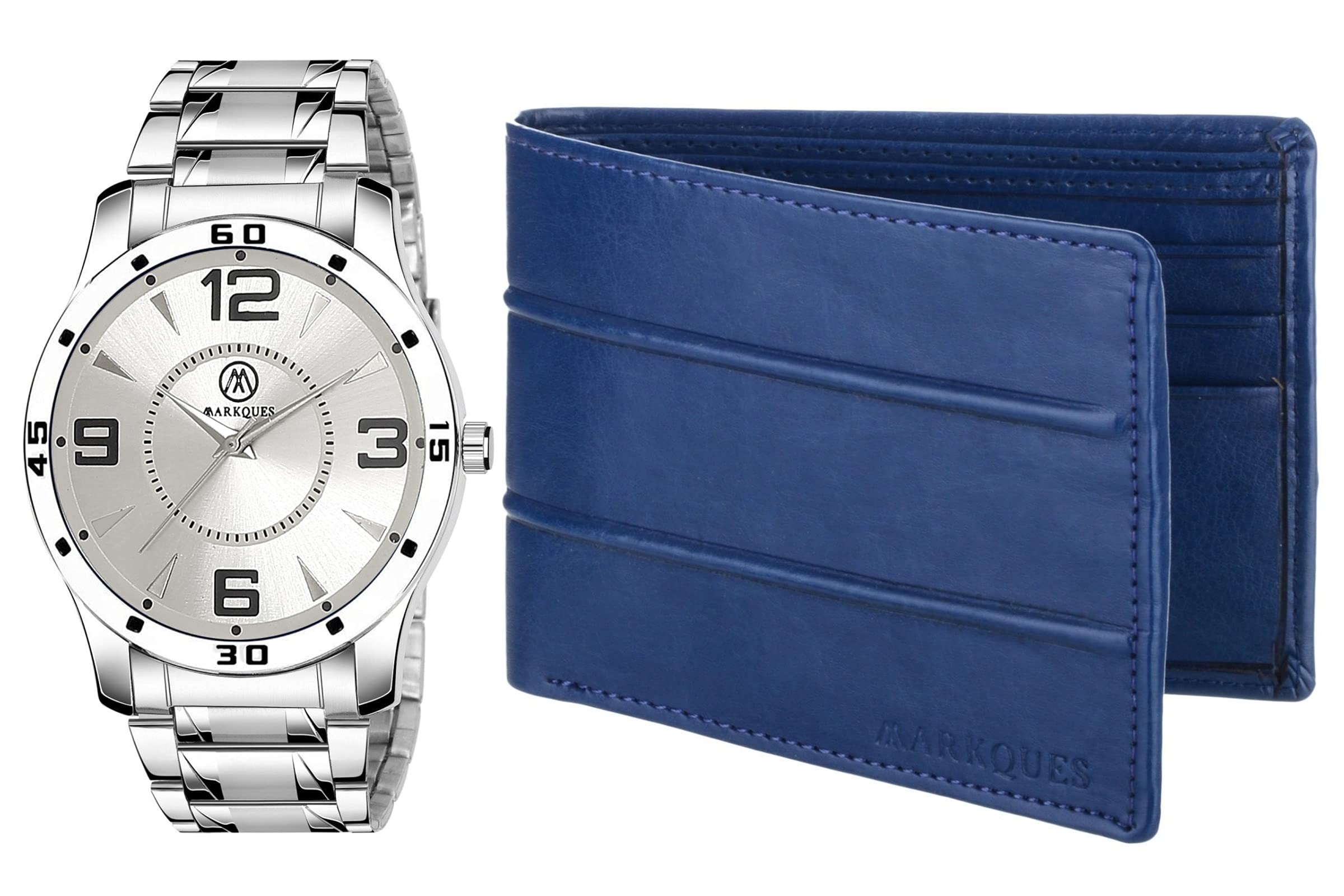 MARKQUES Mens Watch and Leather Wallet Combo Gift Set for Men (BON-770909-BER-4405) (B098MYXBGQ) Amazon Price History, Amazon Price Tracker