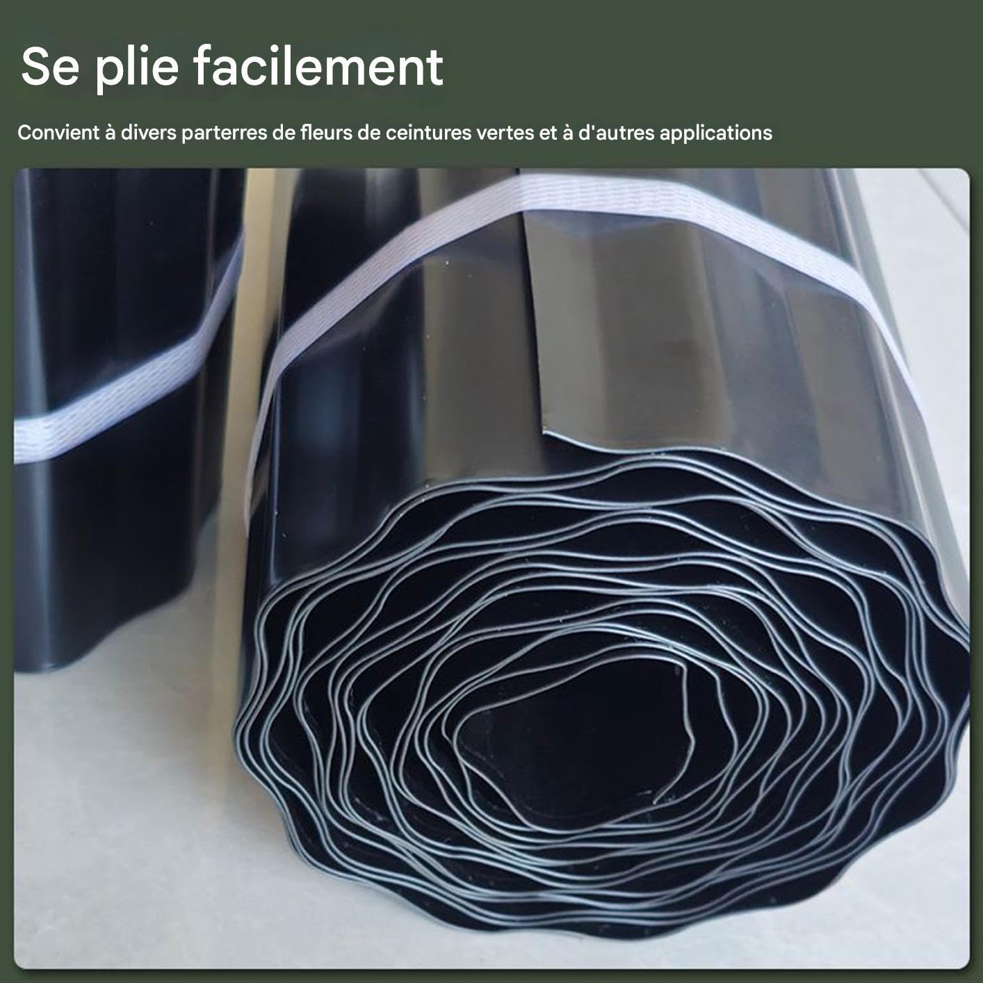 Bordure de Jardin clôture métallique Flexible, Bordure à enfoncer, Blocs