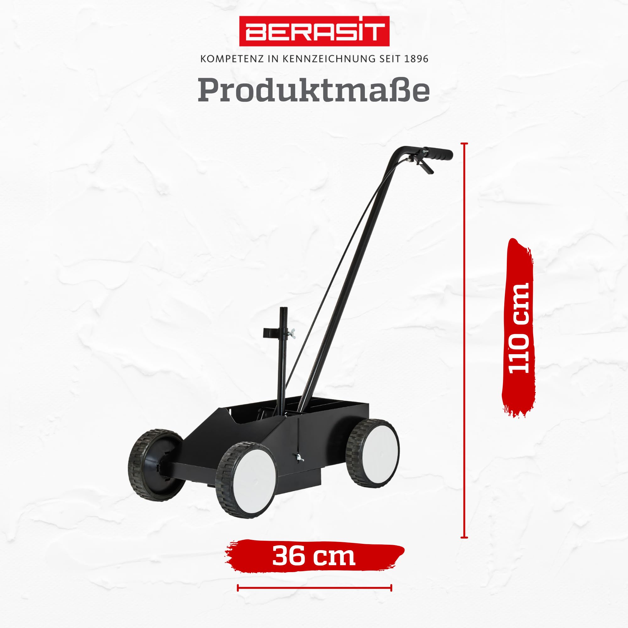 Markierungswagen BASIC, Linien-Markiergerät für eine professionelle Bodenmarkierung, geeignet für Markierungssprays, Inhalt: 1 Stück