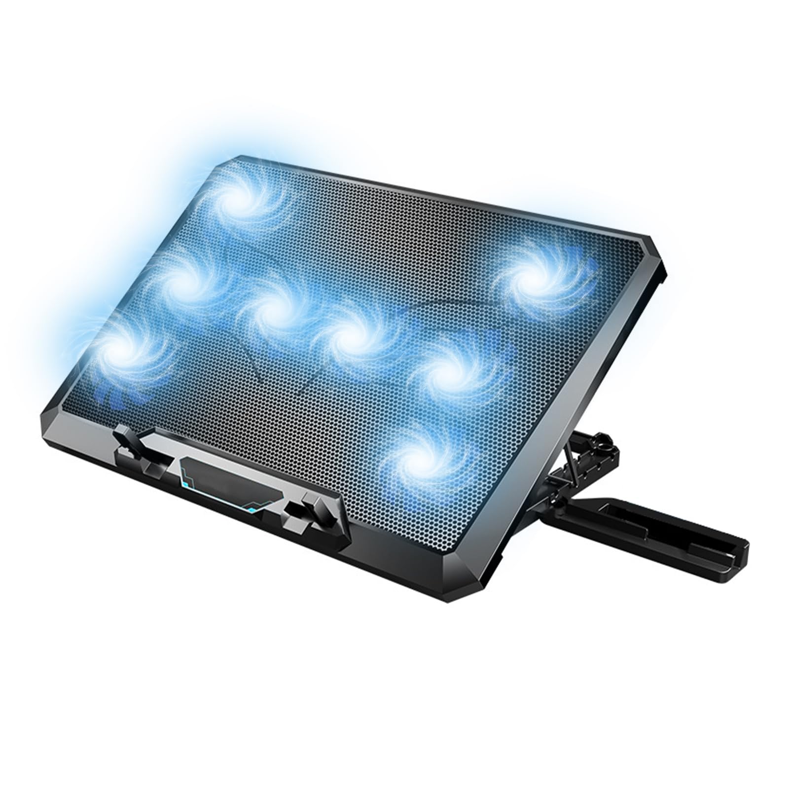 Gaming Laptop Cooling Pad con 8 Ventole Silenziose Supporto Regolabile e Porte USB per Laptop Notebook Raffreddamento Radiatore