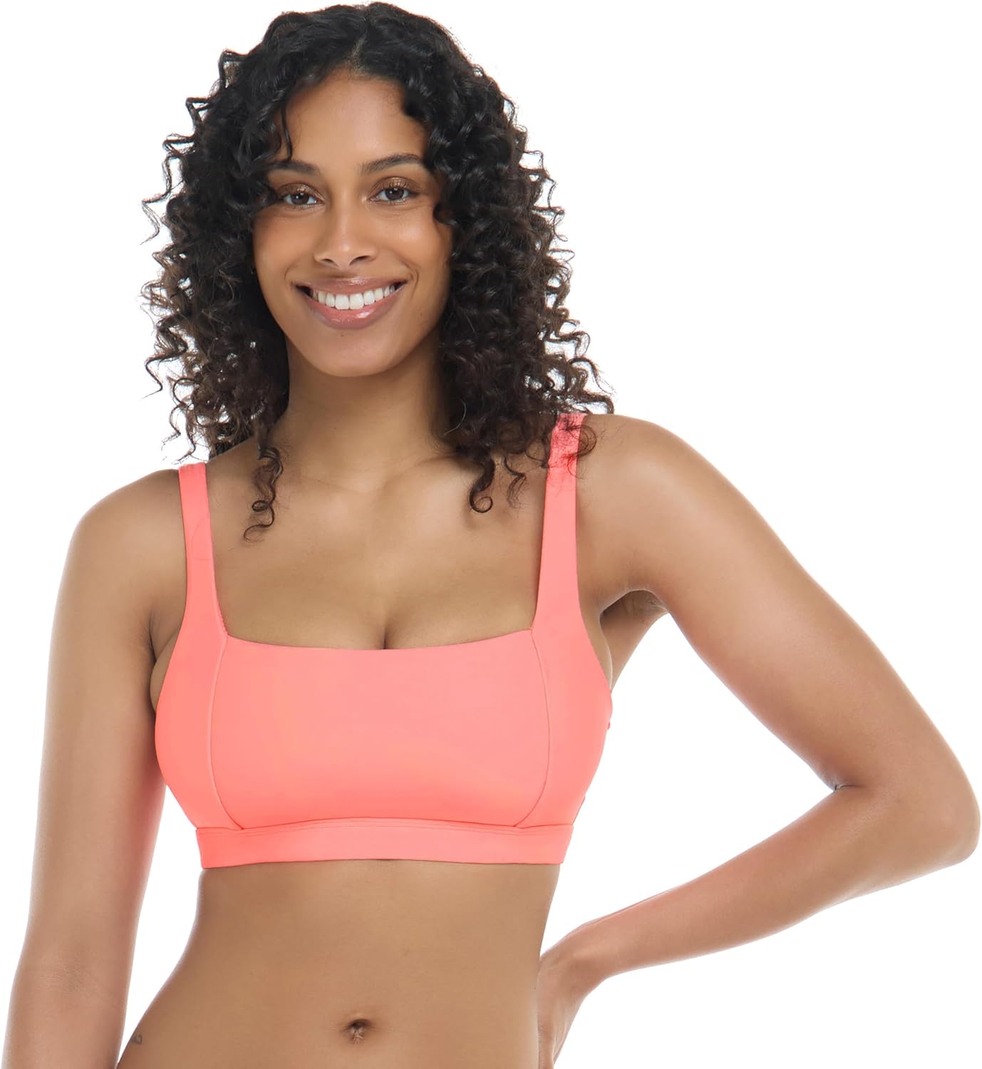 Body Glove Women's EDI D, Dd, E, F Cup Bikini Top Swimsuit with Adjustable Lace-up Back and Wide Underbust Band for Support